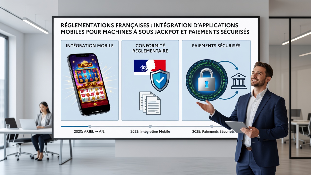 Secure mobile payment transaction screen showing encrypted connections for slot jackpot winnings in compliance with French standards